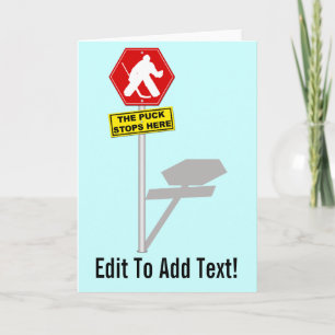 Puck Stocks Aqui, Cartão de Saudação de Hockey Goa