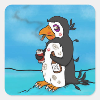 Puckered Pete, adesivo quadrado