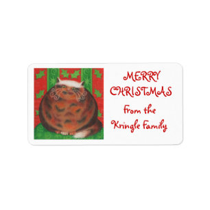 Pud Natal 'da família' - etiqueta branca
