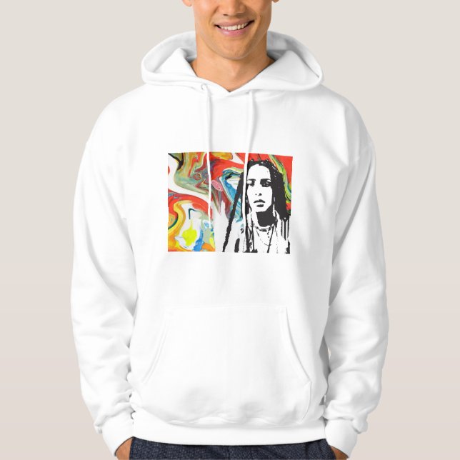 Puerto Rican Art Men's Pullover Hoodie (Frente)