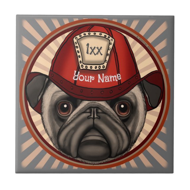 Pug Azulejo do Bombeiro (Frente)