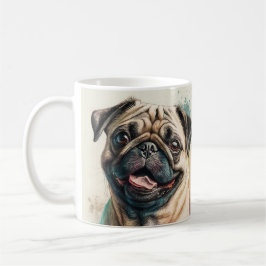 Pug cão amante caneca mãozinha