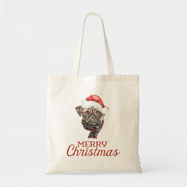 Pug Christmas Bolsa (Frente)