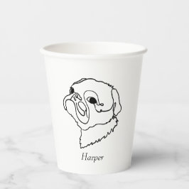 Pug de Arte de Linha Personalizável
