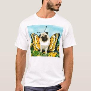 Pug Dog Butterfly T-Shirt