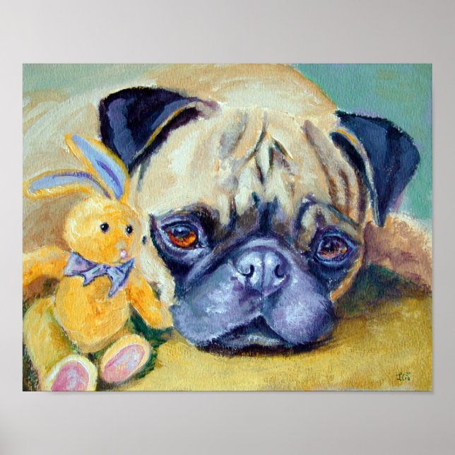 Pug Dog Impressão (Frente)