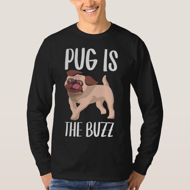 Pug É A Camisa De T Clássica Buzz 160 (Frente)