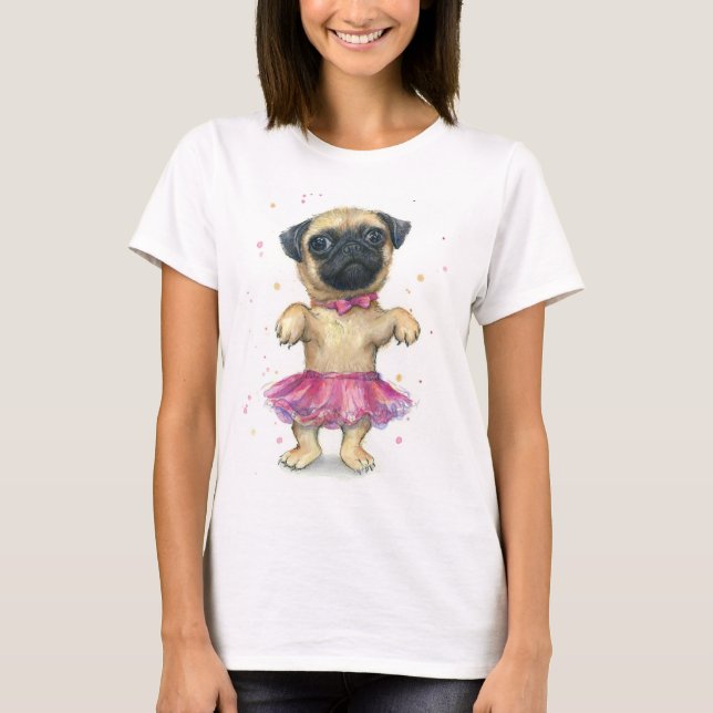 Pug em uma camisa do tutu (Frente)