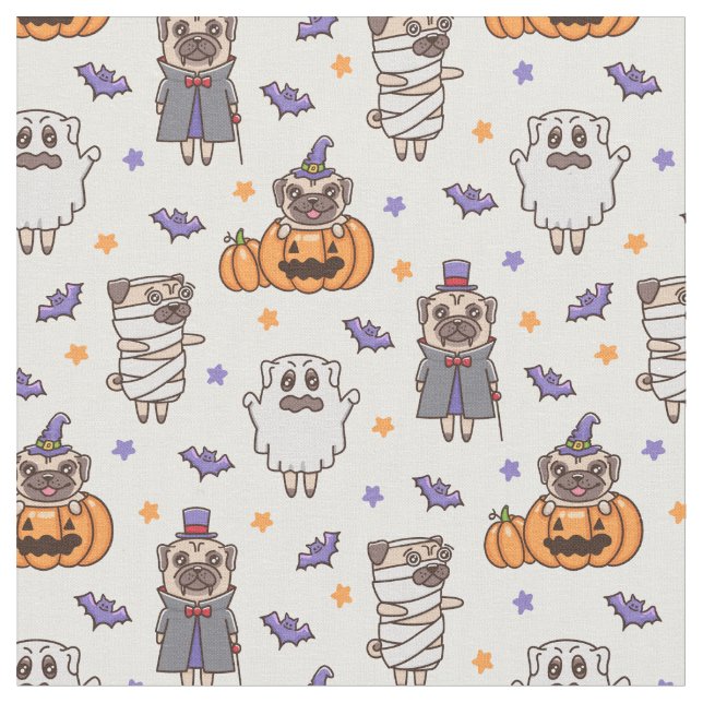 Pug Halloween Tecido (Detalhe)