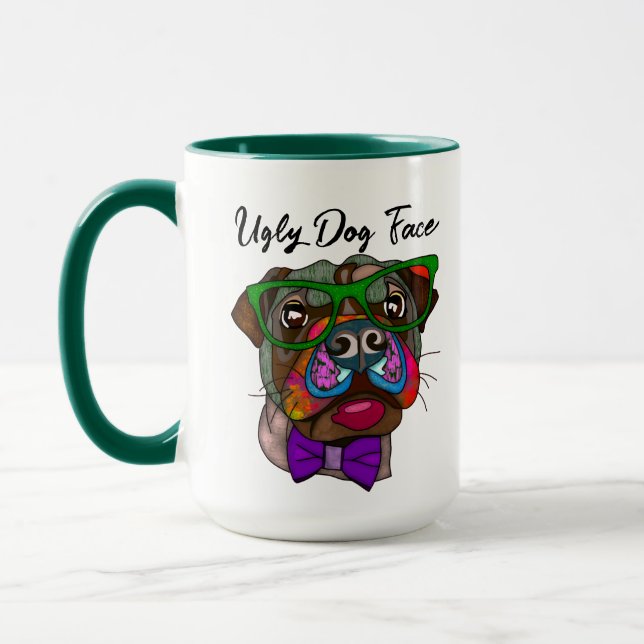 Pug in Sunglass feio cara caneca (Esquerda)