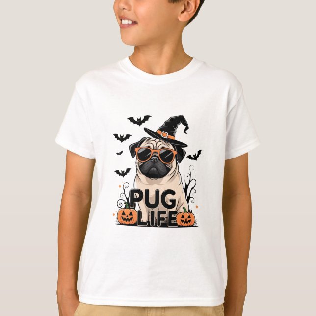 Pug Life - Engraçado Cachorro Lover T-Shirt Design (Frente)