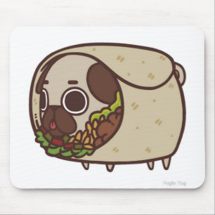 Pug Mousepad do Burrito