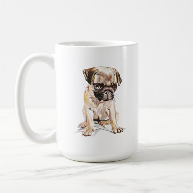 Pug Mug – Caneca de Café para Mãe de Cachorro Fofa (Esquerda)