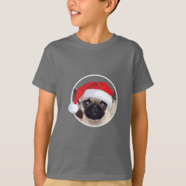 Pug Natal - Camisa Básica Para Crianças