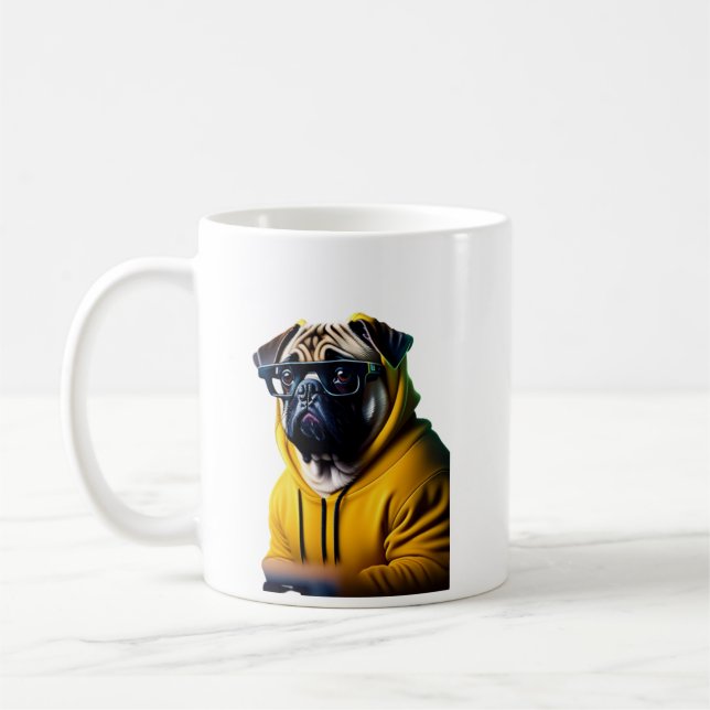 Pug opticista caneca de café (Esquerda)
