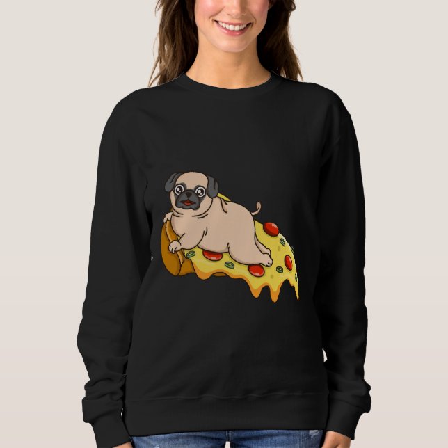 Pug Pizza Classic T-Shirt 390 (Frente)