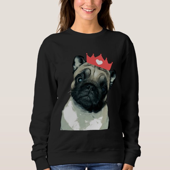 Pug Princess Classic T-Shirt 718 (Frente)