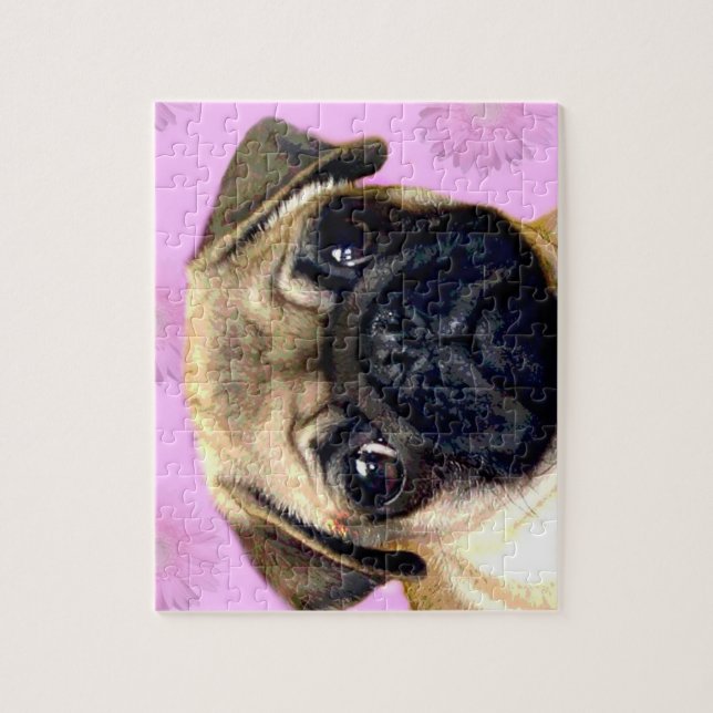 Pug quebra-cabeça com estanho (Vertical)