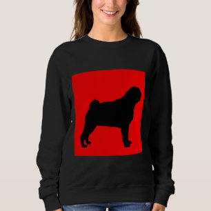 Pug Red Background Classic T-Shirt 699