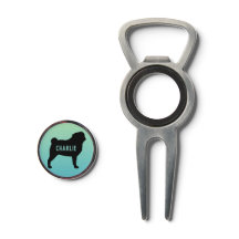 Pug Silhouette com nome personalizado