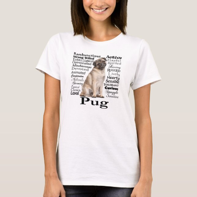 Pug Traits T-Shirt (Frente)