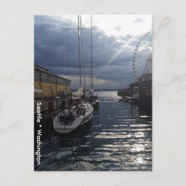 Puget Sound Waterfront Seattle Cartão postal Washi