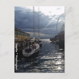 Puget Sound Waterfront Seattle Cartão postal Washi