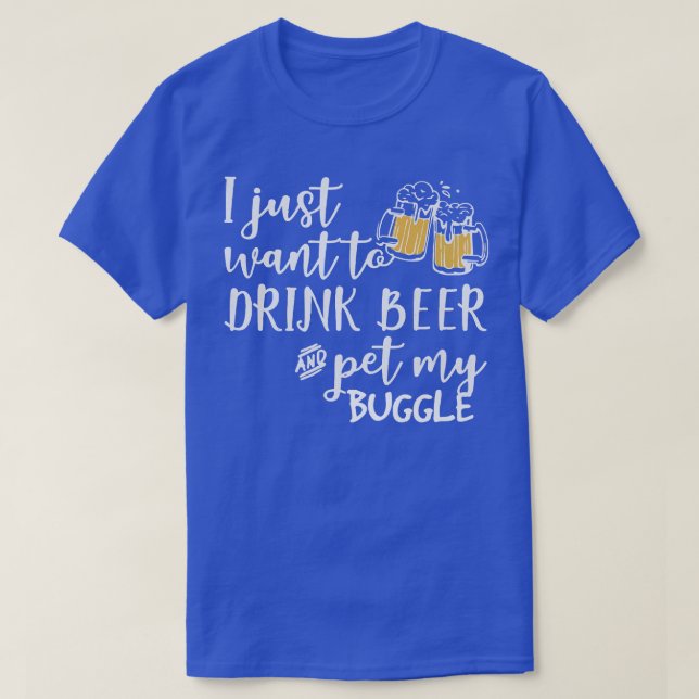 Puggle Dog Lover Beer Camisetas Engraçada Cachorro (Frente do Design)