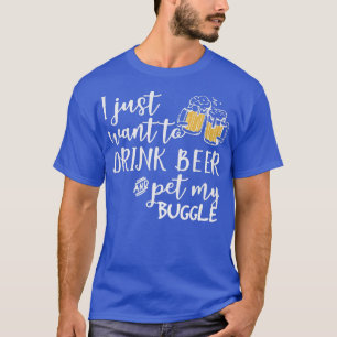 Puggle Dog Lover Beer Camisetas Engraçada Cachorro