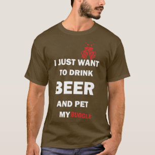 Puggle Dog Lover Beer Camisetas Engraçada Cachorro