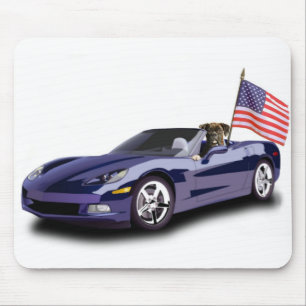 Pugilista no mousepad sportscar azul