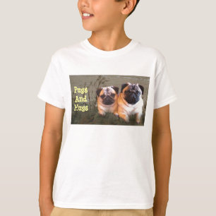 Pugs e t-shirt dos miúdos dos abraços