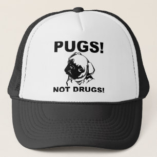 Pugs Não Drogas Boné De Bola Engraçado