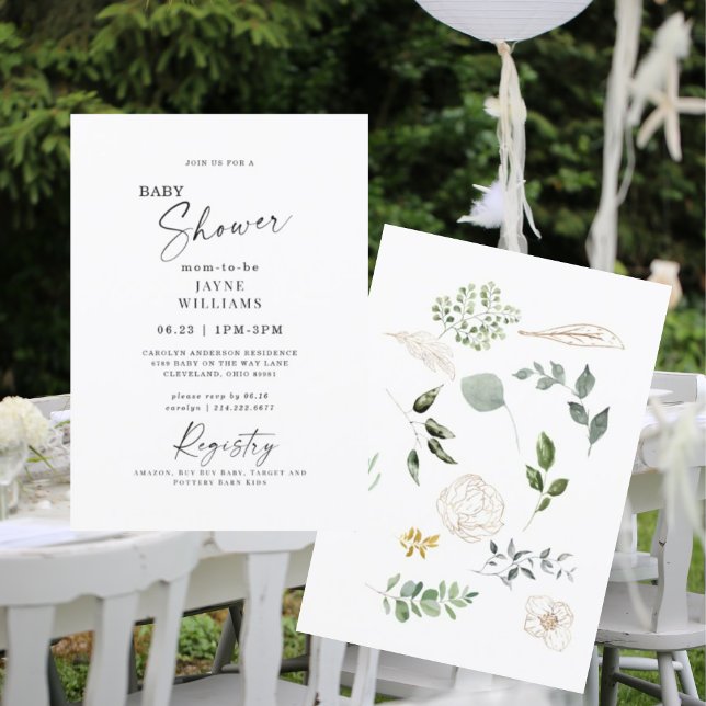 Pulando para o Convite de Chá de fraldas de Cena (Criador carregado)