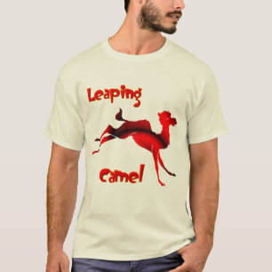 pulando t-shirt do camelo