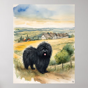 Puli - Impressão de Arte Canina