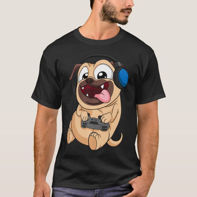 Pullover de Cães Gamer Pug (Frente)
