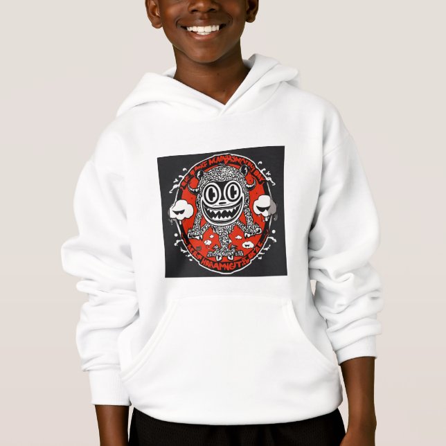 Pullover Hoodie com Herman Monster (Frente)