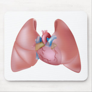 Pulmões e coração humanos Mousepad