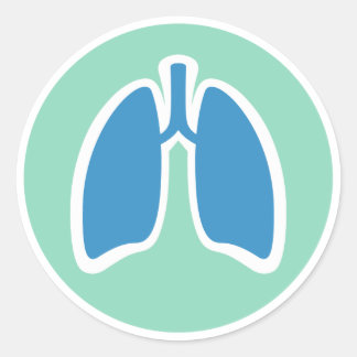 Pulmonologista pulmonólogo redondo de adesivos pul