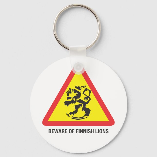 Pulseira Chaveiro Cuidado com Leões (Frente)