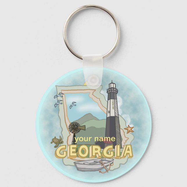 Pulseira de chaveiro da Casa de Luz da Geórgia (Frente)