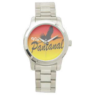Pulseira de relógio Unisex Grande Prateada