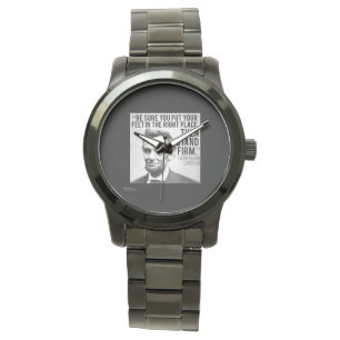 Pulseira Relógio Citação Lincoln & Permaneça Firme