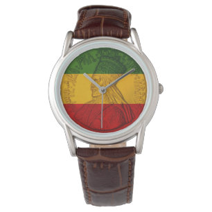 Pulso Cores de Rastafarian do relógio de Rasta Haile