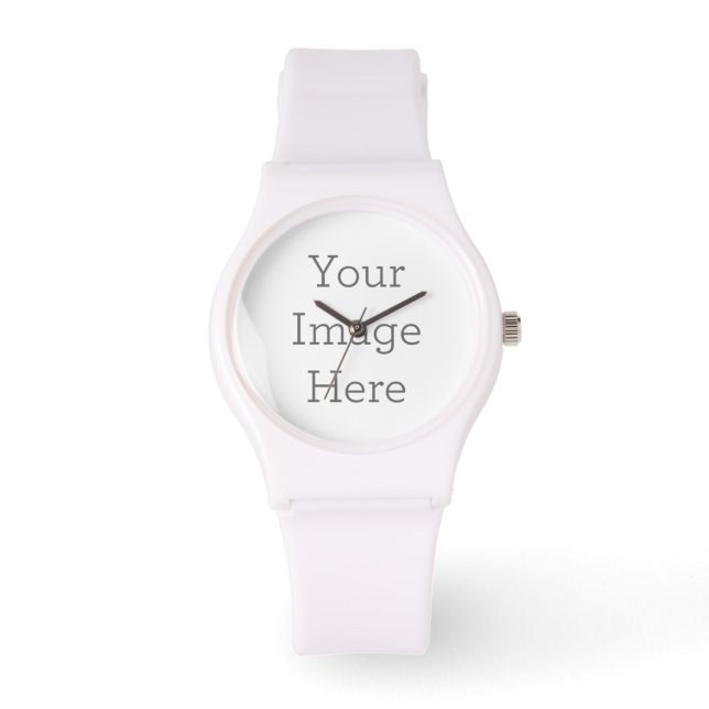 Pulseira de Silicone Branca Relógio (Frente)