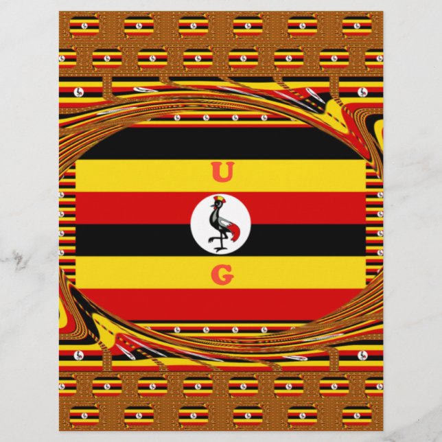 Pulso do Uganda: Uma Sinfonia de Cores de Símbolos (Frente)