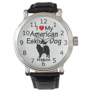 Pulso Eu Amo O Meu Relógio De Cachoromo Americano