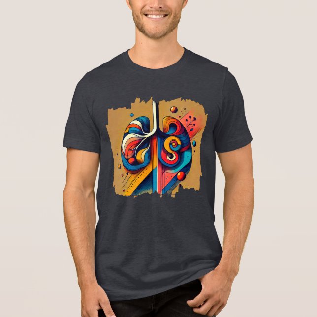 Pulso Humano - Camisa de Arte Digital Geométrica" (Frente)