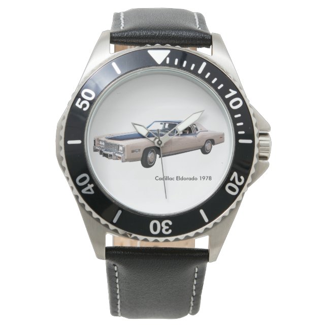 Pulso Imagem do carro clássico para relógio de couro pre (Frente)
